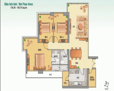 Sở hữu căn hộ 3 phòng ngủ Saigon Pearl – sống sang ven sông Sài Gòn – Quận 1 ngắm pháo hoa